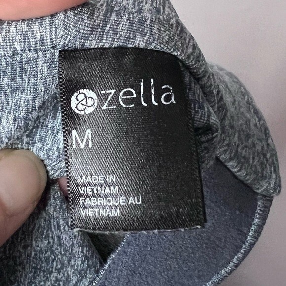 Zella Space Dye Green/Gray Race Back Sports Bra Size Medium - Picture 6 of 8